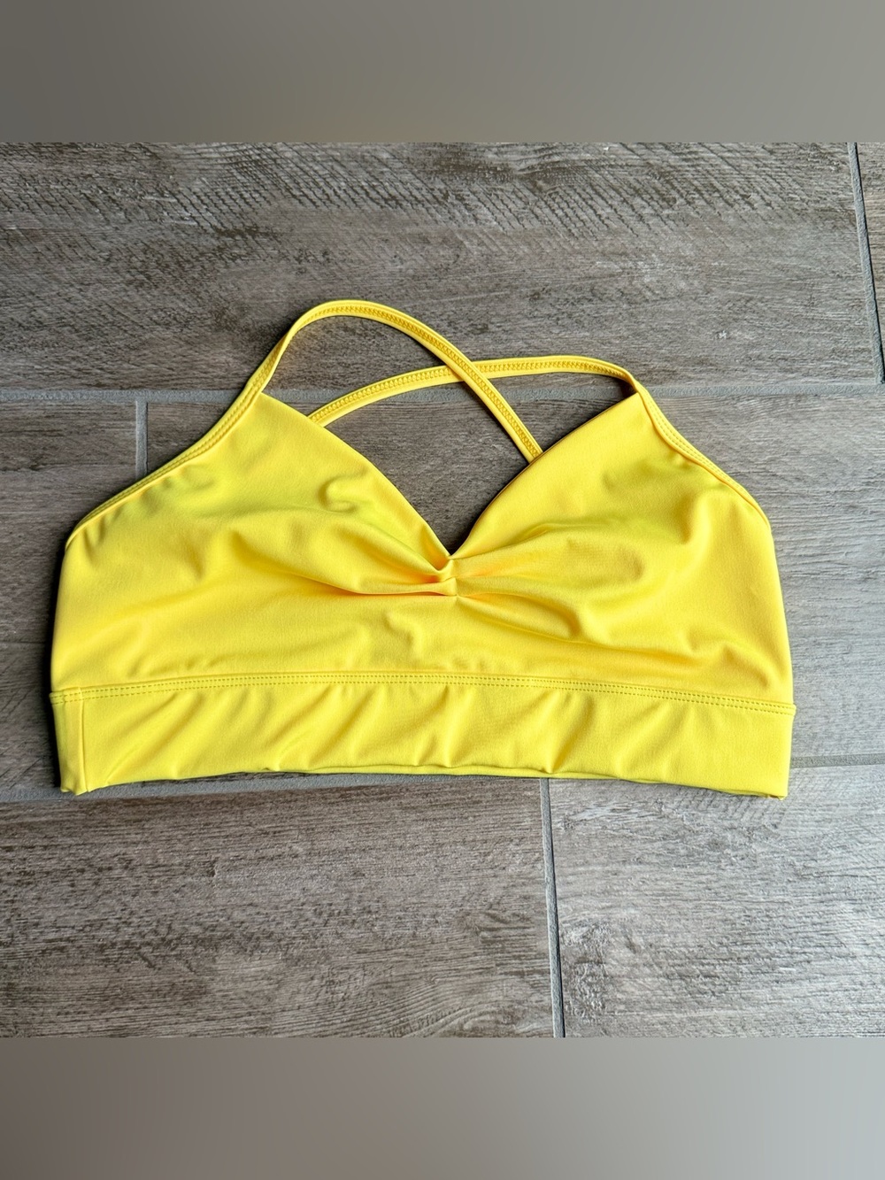 Tiger Friday Yellow Dance Top Sports Bra Adult Large